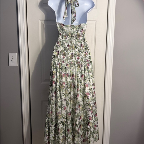 Cinq à Sept Dover Floral Halter Neck Dress Size 8 - Picture 10 of 15